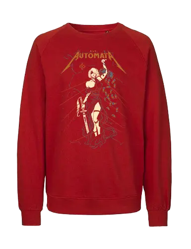Automata: Autojustice - aesthetic, metal anime, metal album, 2b, lady of justice, Automata, parody, funny, humor, anime, waifu, game, ps, manga - Fairtrade Sweatshirt