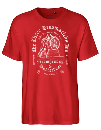 Vintage Grunge Beer and Whiskey - typography, streetwear, grunge, street style, urban, vintage beer, witch, drunk, drink, beer, whiskey, vintage design, retro, wizard, broomstick, magic - Fairtrade T-Shirt