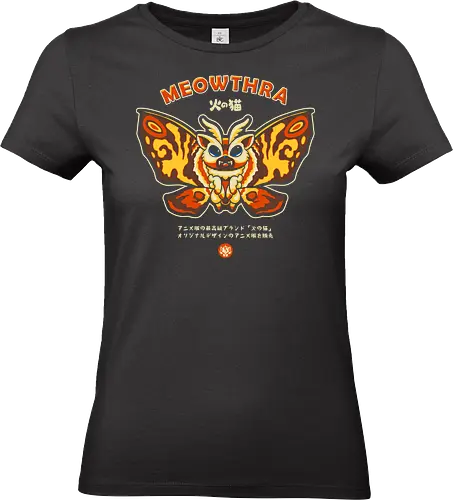 Meowthra - chibi, cute monster, kaiju, cat, meow, kitten, pet, humor, funny, kawaii, japanese, anime, pop art, vintage, retro design, manga, japan - Standard T-Shirt (Women)
