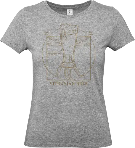 Vitruvianisches Bier - Vitruvianisches, bier, funny, lustig, Pop-Art, Vintage, Retro, Essen, Bierliebhaber, lm2 kone, Illustration, Geschenk, Vitruve Mann, Vitruve Bier - Standard T-Shirt (Women)