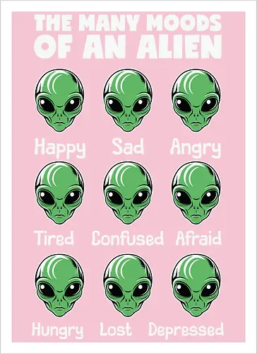 The many moods of an alien