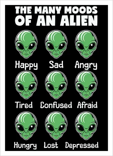 The many moods of an alien