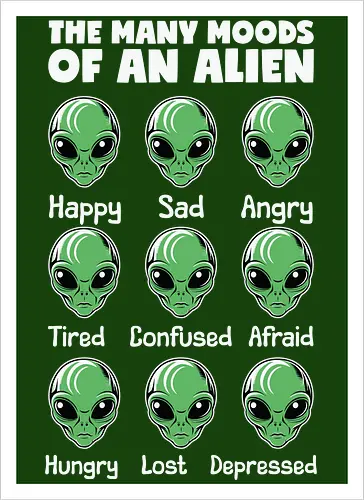 The many moods of an alien