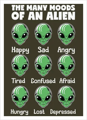The many moods of an alien