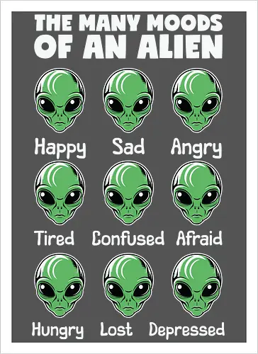 The many moods of an alien