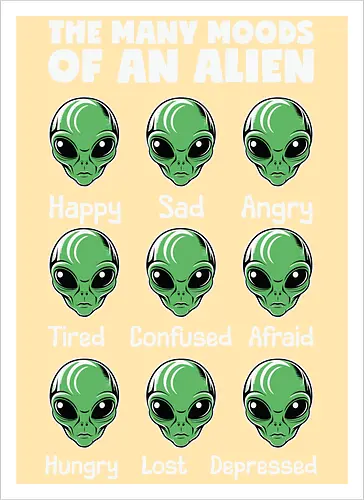 The many moods of an alien