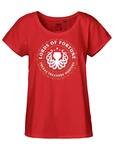 Thedas Lords Of Fortune Emblem - dragon, gamer, gaming, video game, inquisition, manfred, rook, rpg, lucanis, lyrium dagger, neve gallus, viel guard, vielguard, bellara lutare, emmrich volkarin - Fairtrade Girl Shirt