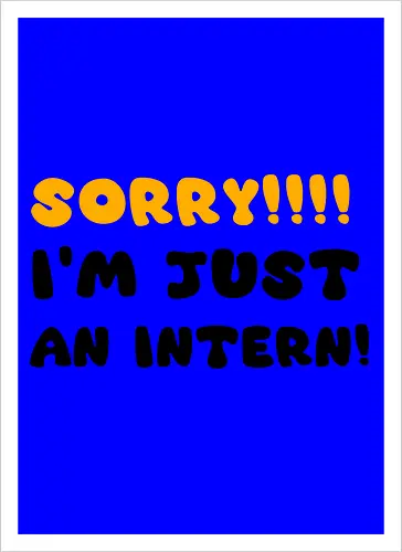 Sorry!!! I'm Just An Intern Art