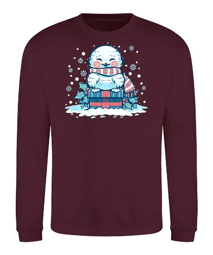 OWLways Love Christmas - Schnee-Eule, niedliche Wintereule, Feiertagseule, Weihnachtsvogel, festliche Eule, gemütlicher Winter, verschneite Eule, Eule im Schal, bezaubernde Weihnachten, Feiertags-Schnee-Eule, Wintervogel, sitzende Eule, festlich, weiße Eule, niedliche Eule, snow owl, cute winter owl, holiday owl, Christmas bird, festive owl, cozy winter, snowy owl - Sweatshirt
