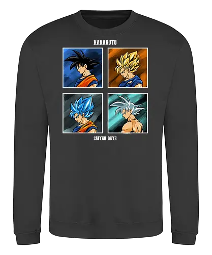 kakaroto form  - anime, manga, Dragon, songoku, cool, saiyan, super, childhood - Sweatshirt