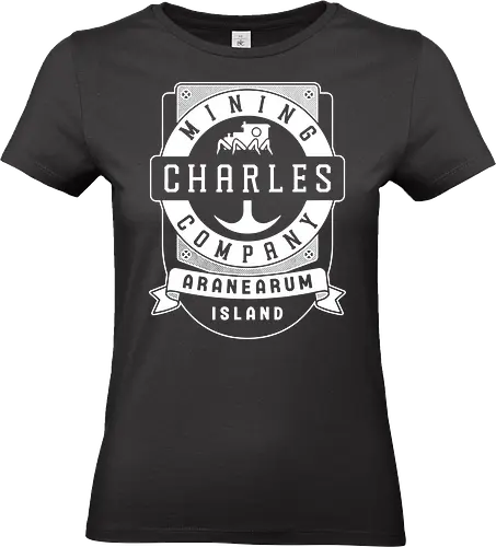 Charles Mining Company Crest - choo choo charles, train, monster, evil, demon, demonic, spider train, horror, indie game, gaming, gamer, video games, video game, charles mining company, aranearum island - Standard T-Shirt (Women)