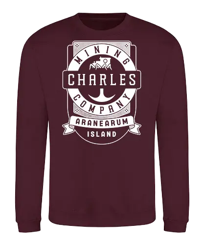 Charles Mining Company Crest - choo choo charles, train, monster, evil, demon, demonic, spider train, horror, indie game, gaming, gamer, video games, video game, charles mining company, aranearum island - Sweatshirt