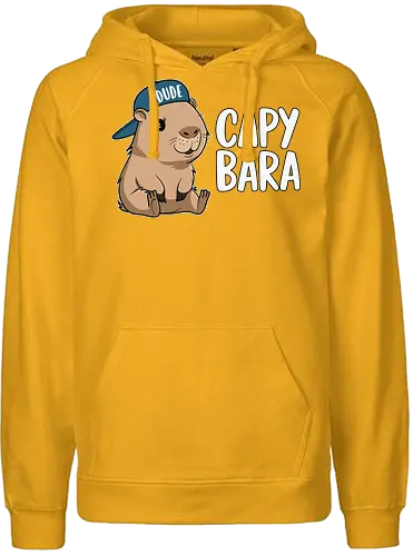 CAPYBARA - capybara, cartoon, cap, dude, design, playful, animal, cute - Fairtrade Hoodie