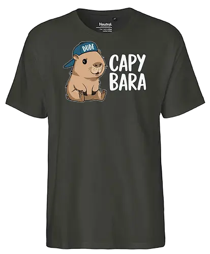 CAPYBARA - capybara, cartoon, cap, dude, design, playful, animal, cute - Fairtrade T-Shirt
