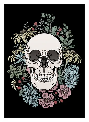 Skull & Flowers