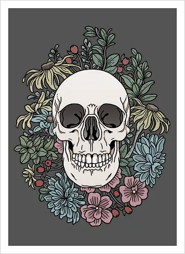 Skull & Flowers