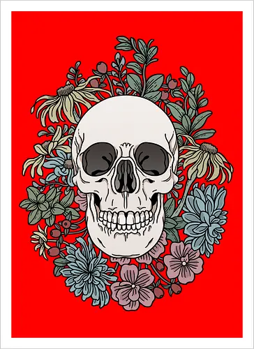 Skull & Flowers