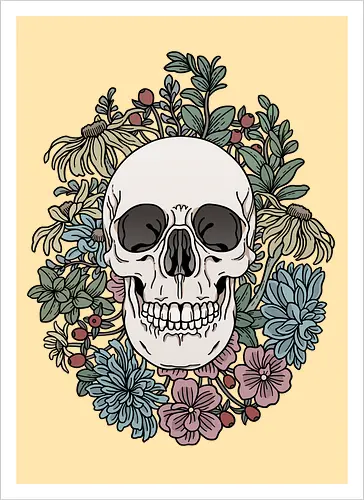 Skull & Flowers