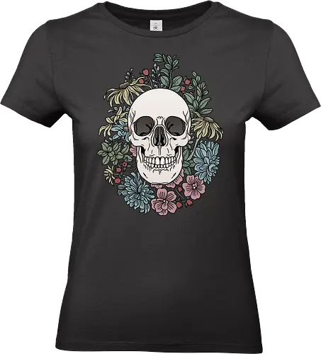 Skull & Flowers - skull - Standard T-Shirt (Women)