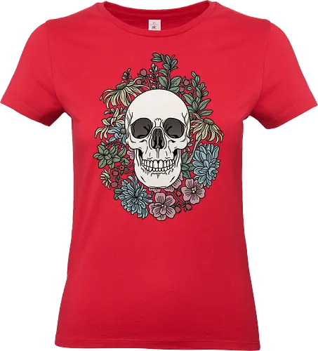 Skull & Flowers - skull - Standard T-Shirt (Women)