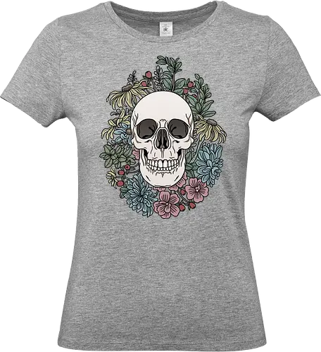 Skull & Flowers - skull - Standard T-Shirt (Women)
