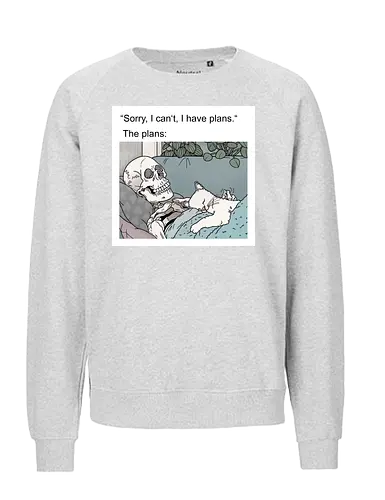 Weekend Plans - Wochenende, Skelett - Fairtrade Sweatshirt