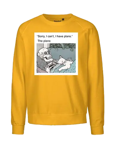 Weekend Plans - Wochenende, Skelett - Fairtrade Sweatshirt