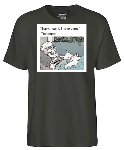 Weekend Plans - Wochenende, Skelett - Fairtrade T-Shirt
