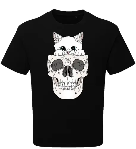 White Kitty & Skull