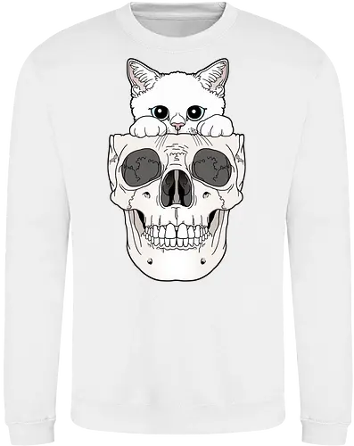 White Kitty & Skull