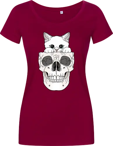 White Kitty & Skull