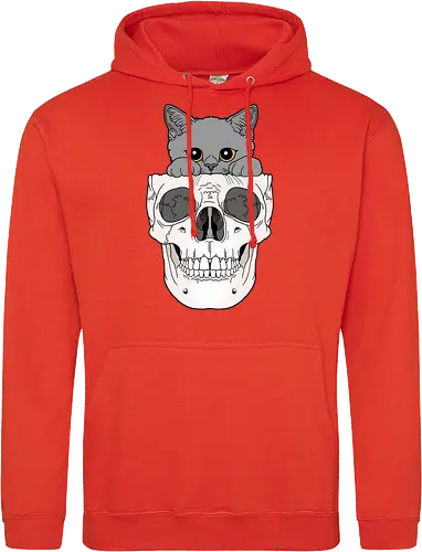 Grey Kitty & Skull