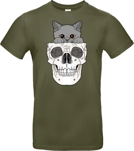 Grey Kitty & Skull