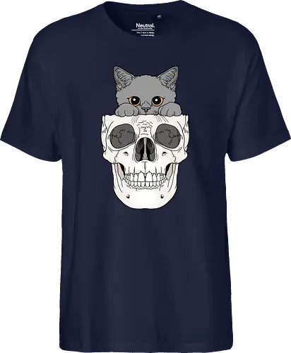 Grey Kitty & Skull