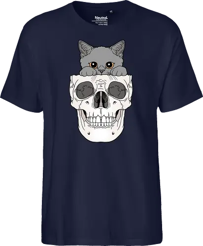 Grey Kitty & Skull