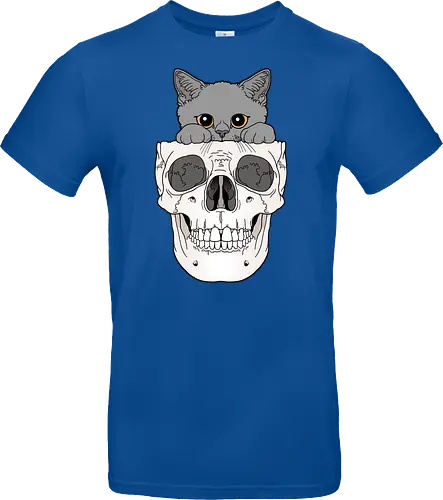 Grey Kitty & Skull