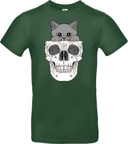 Grey Kitty & Skull