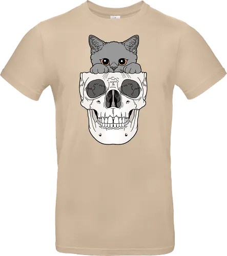 Grey Kitty & Skull