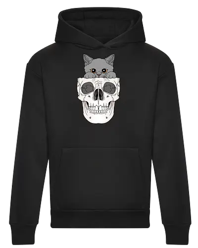 Grey Kitty & Skull