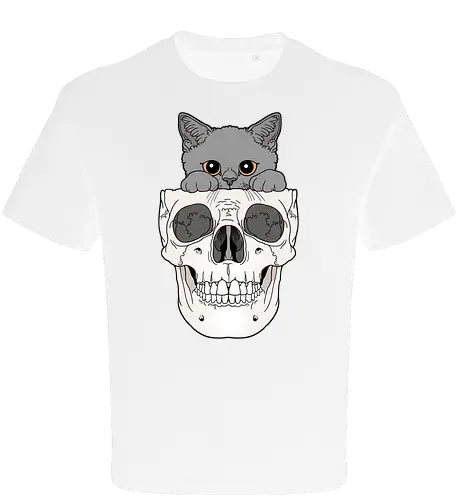 Grey Kitty & Skull
