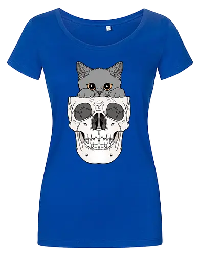 Grey Kitty & Skull