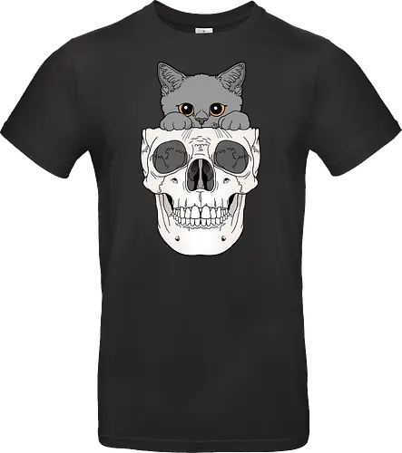 Grey Kitty & Skull