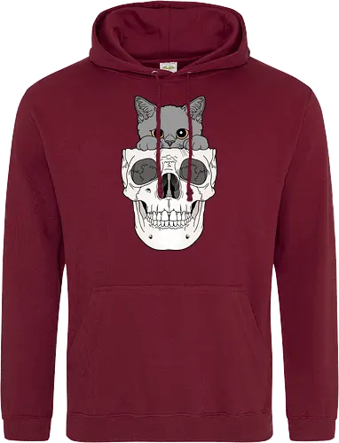 Grey Kitty & Skull
