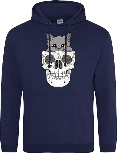 Grey Kitty & Skull