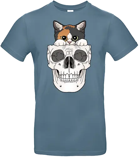 Calico Kitty & Skull - Calico, Katze, Skelett - Standard T-Shirt
