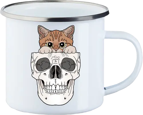 Orange Kitty & Skull