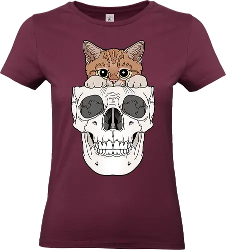 Orange Kitty & Skull - Katze, Schädel - Standard T-Shirt (Women)