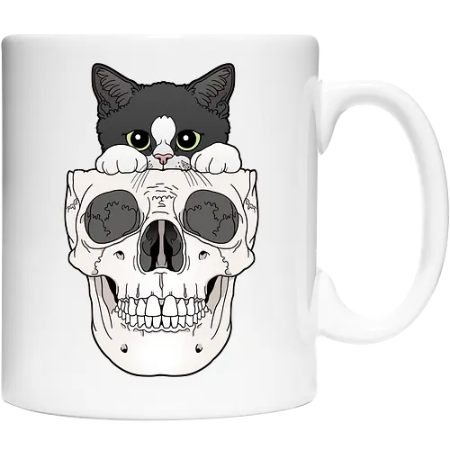 Tuxedo Kitty & Skull
