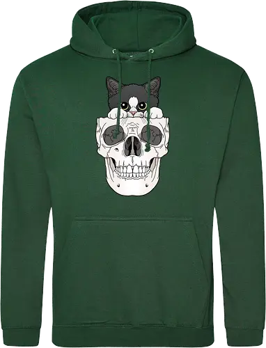 Tuxedo Kitty & Skull