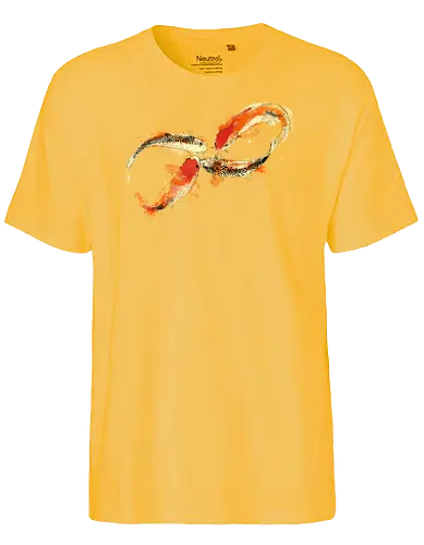 Infinity Kois - japanese kois, infinity, mathematics, watercolor, painting, science, nature, science and nature - Fairtrade T-Shirt